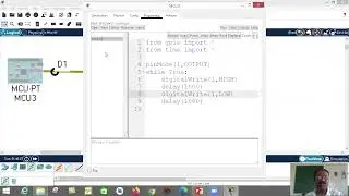 Blink LED using Python and CISCO Packet Tracer