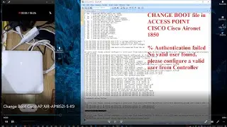 Change Boot Cisco Access Point AIR-AP1852I-S-K9 (% Authentication failed No valid user found, ....)