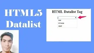 Datalist Tag in Html5.