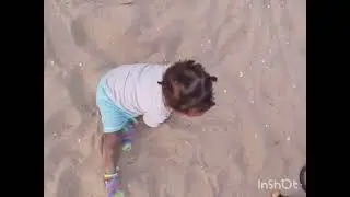 9 months African baby plays with sand for the first time viralvideo