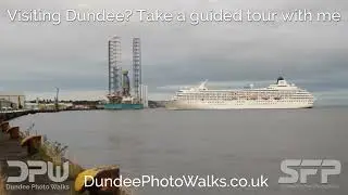 Cruise ship Crystal Symphony arriving Dundee 26th August 2024
