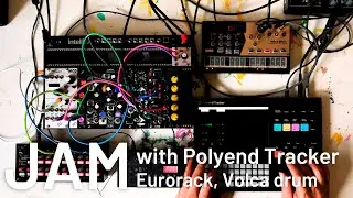 Techno Jam with Polyend Tracker, Volca drum, MicroGranny and Eurorack. Deep industrial Techno,