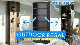 DIY IKEA Hack Billy als Outdoor Regal - schwenkbare Aufbewahrung für Balkon und Terrasse | EASY ALEX
