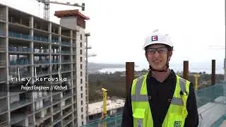 Topping Out Reflections at UC San Diego Theatre District Building 4