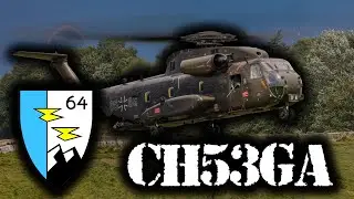 Training flight during heavy rain | German Air Force CH-53GA helicopter