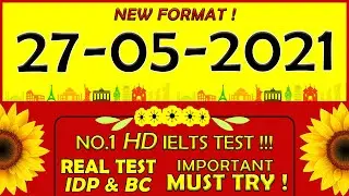 🔥LISTENING TEST WITH SOLUTIONS FOR IELTS | MAY 27, 2021
