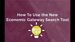 How to Use the New Economic Gateway Search Tool