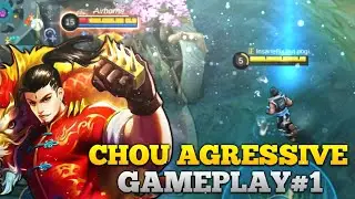 AGRESSIVENESS IS THE KEY TO VICTORY!🔥🔥 CHOU AGRESSIVE DOMINATING GAMEPLAY#1 - MLBB