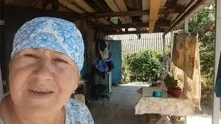 Жизнь на пенсии. Жара замучила. Убираюсь под навесом. Ужин.