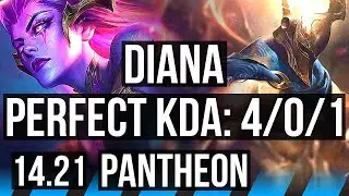 DIANA vs PANTHEON (MID) | 4/0/1 | KR Diamond | 14.21