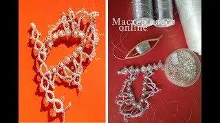МК1: Фриволите Бабочка маска (Tatting,Frivolité, Orecchini, Фриволите,Encaje, 梭織) FREE PATTERN