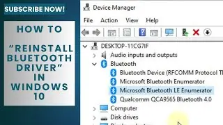 How to Reinstall Bluetooth Driver in Windows 10