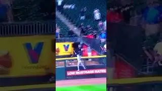 Rangers LF #16 Travis Jankowski w/best catch of the season! Denies a Grand Slam Home Run.