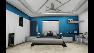 How To Make Bedroom With False Ceiling In Sketchup & Lumion 2023 | False Ceiling Design