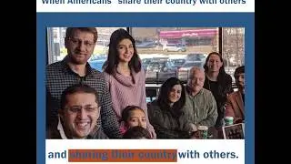 When Americans "share their country with others"