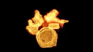 Fire Drumkit Test - Cycles Fire Simulation