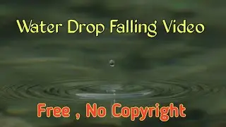 Water Drop Falling Slow Motion | Water Drop Falling Sound Effect | Water Drop Falling Green Screen