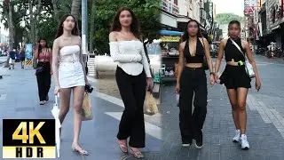 Pattaya 4K Walk Sọi BuaKhaọ, Walking Street. Early Morning Drunk Scene. Thailand 2024.