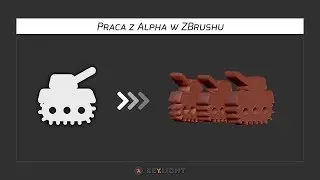 Praca z Alpha w ZBrushu - materiał promujący