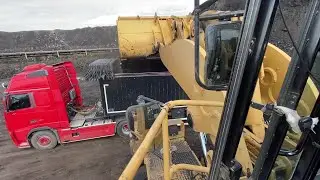 Caterpillar 990 Wheel Loader Loading Lorries With Coal - Operator View - S.G.M Melidis