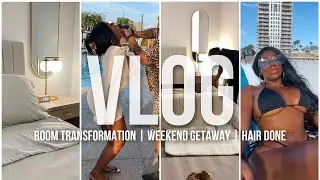 VLOG: Room Transformation | Building Furniture | Getting my Hair Done