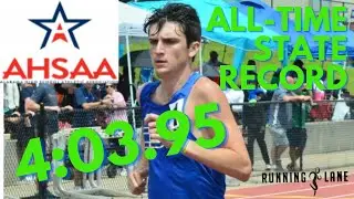 All-time AHSAA state record 4:03.95 1600m - Ethan Edgeworth + Interview