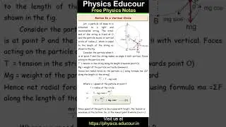 Motion in a Vertical Circle | Free Physics Notes | Physics EduCour