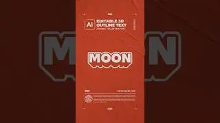 Editable 3D Outline Text Effect Adobe Illustrator