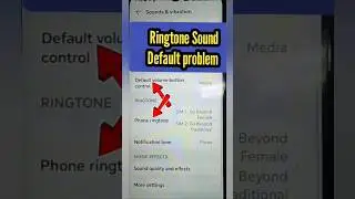 Mobile ringtone Sound default problem fixing | ringtone default setting 