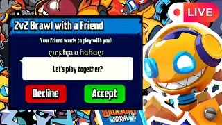 2v2 Brawl with a Friend 🔴Live🔴 Badland Brawl Gameplay  #ninjaxplay
