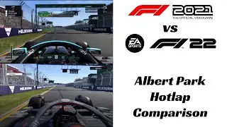 F1 2021 and F1 22 Albert Park Hotlap Comparison