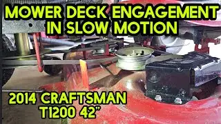 Mower Deck Belt In Slow Motion- Craftsman T1200