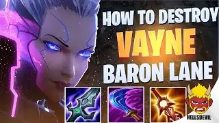 WILD RIFT | HOW TO DESTROY BARON LANE ON VAYNE | Challenger  Vayne Gameplay | Guide & Build