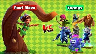 Root Rider Vs ground Troops ll Clash of clans ll