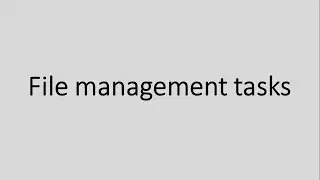 File management tasks | Hindi