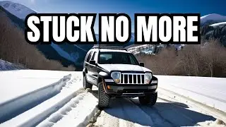 Epic Recovery of a Jeep Liberty Stuck in Snow, Mud, and Ice