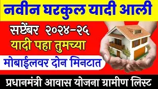 नवीन घरकुल यादी आली सप्टेंबर 2024 | Awas Yojana Maharashtra List 2024