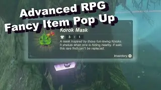 Item Pop Up - Advanced Inventory System - BOTW Style Part 06