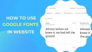 How To Use Google Fonts In Website | CSS Tutorial |