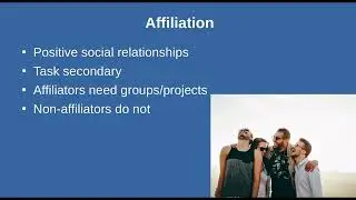Learned Needs Theory and the Classroom
