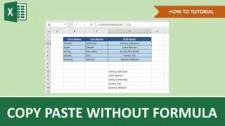 How To Copy And Paste Values Without Formula In Excel | Beginner Tutorial