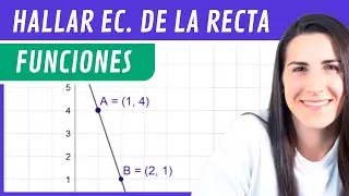 Hallar ECUACIÓN DE LA RECTA conociendo 2 PUNTOS 📉 Ejercicios de Funciones