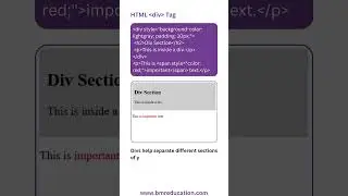 Did You Know? HTML Div Tag in 60 Seconds: The Building Block of Layouts!