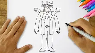 How to Draw Titan Cameraman Easily | Step-by-Step Skibidi Toilet Drawing