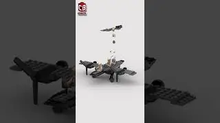 LEGO Airplane Satisfying Building Animation #shorts #crixbrix