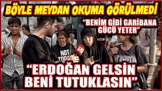 ÇARŞAFLI ABLA ERDOĞAN'A MEYDAN OKUDU HERKES ALKIŞLADI! "GELSİN BENİ TUTUKLASIN" | SOKAK RÖPORTAJLARI