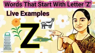 Words start with Z with Live Examples/Alphabet letter Z/Z letter words for kids..