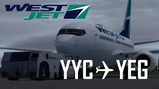 [P3D] WJA349 Calgary to Edmonton | PMDG NGX