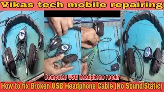 Computer USB headphone repair How to fix Broken USB Headphone Cable (No Sound/Static)
