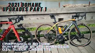 2021 Trek Domane Upgrades Part 1 - Campagnolo rotors, oil slick cassette, Paradigm elite wheelset.